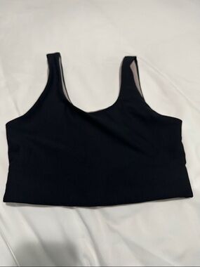 Reversible Black/Tan Sports Bra Top